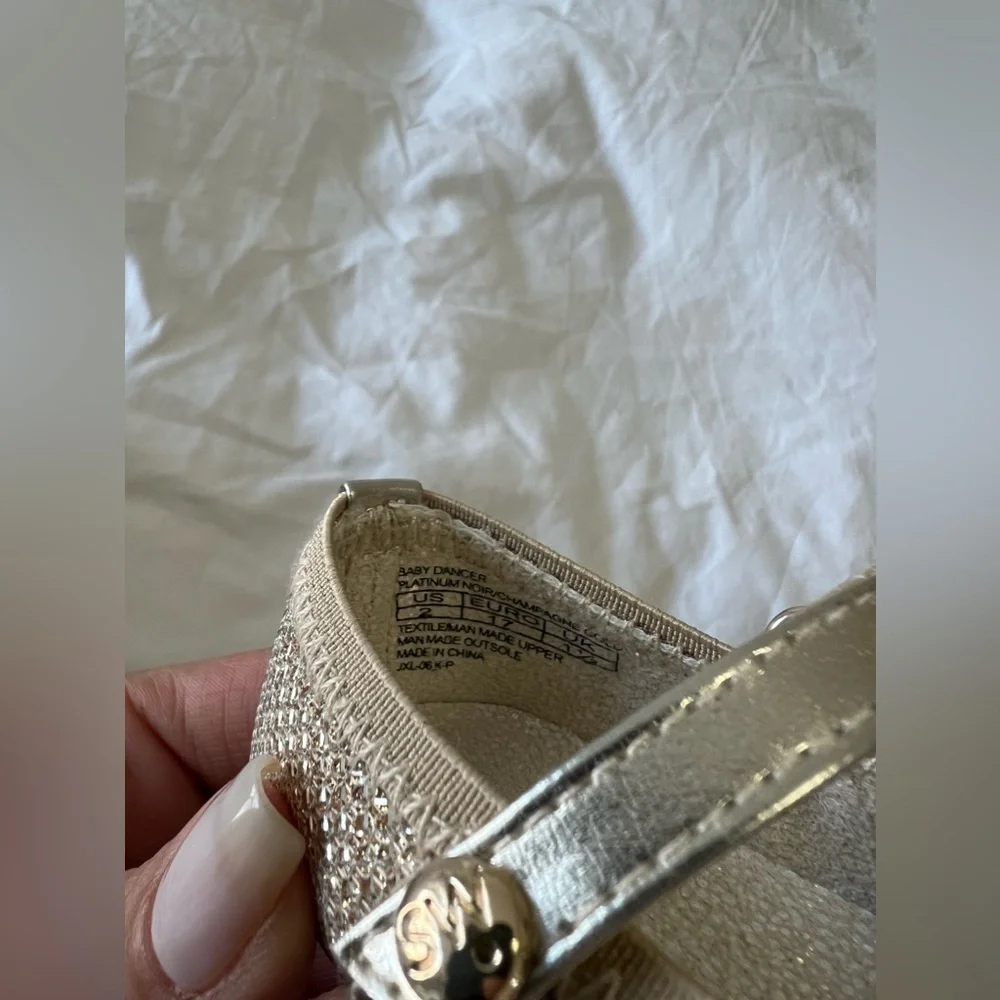 Stuart Weitzman | Baby SZ 2 (3-6 Months) | My 1st Weitzman’s Gold Glitter Shoes